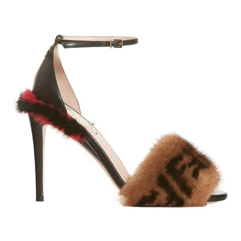 fendi logo print sandals|Fendi heels sandals.